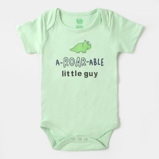 Infant Cotton Romper Roar Able - Green Ash