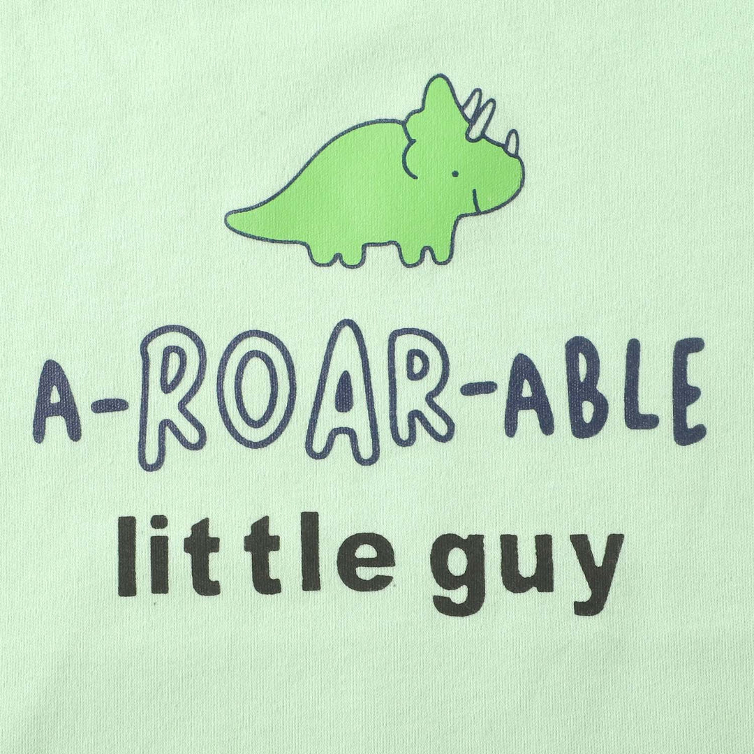 Infant Cotton Romper Roar Able - Green Ash