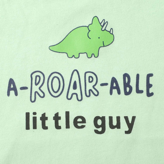 Infant Cotton Romper Roar Able - Green Ash