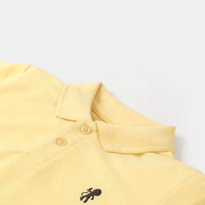 Boys Basic Polo T-Shirt - Light Yellow