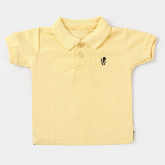 Infant Boys Basic Polo T-Shirt  - Lemon