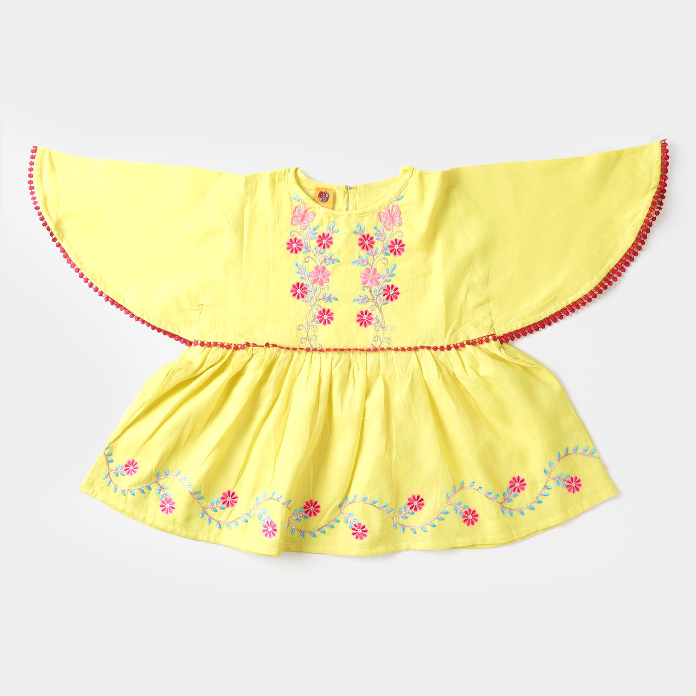 Girls Jacquard EMB Top Gorgeous - Yellow