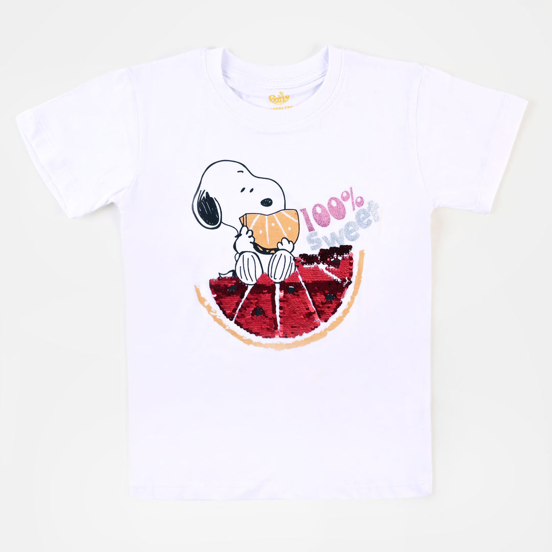 Girls T-Shirt Sweet - White