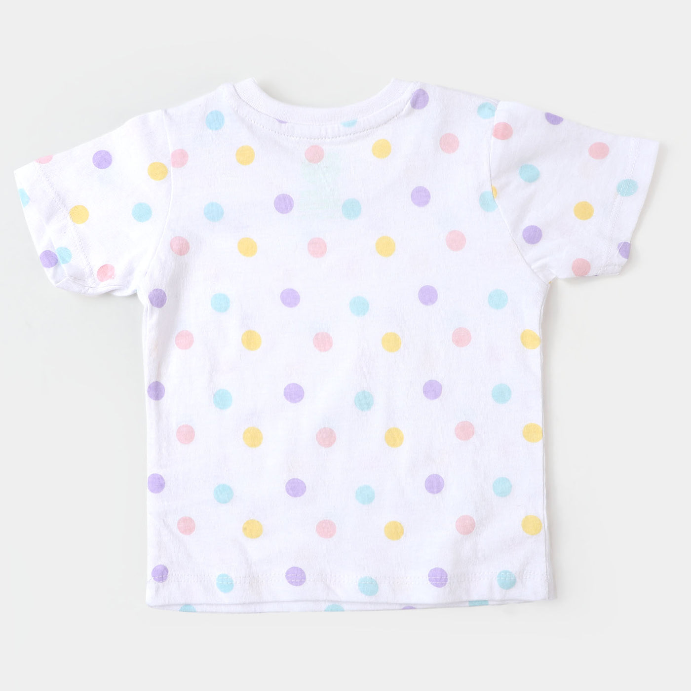 Infant Girls Cotton Set 2 Pc Rainbow & Dots - NAVY