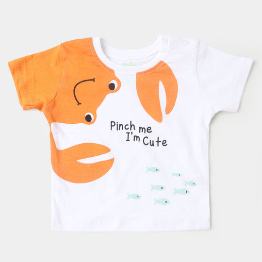 Infant Boys Set 2 Pc Cute & Explore - White