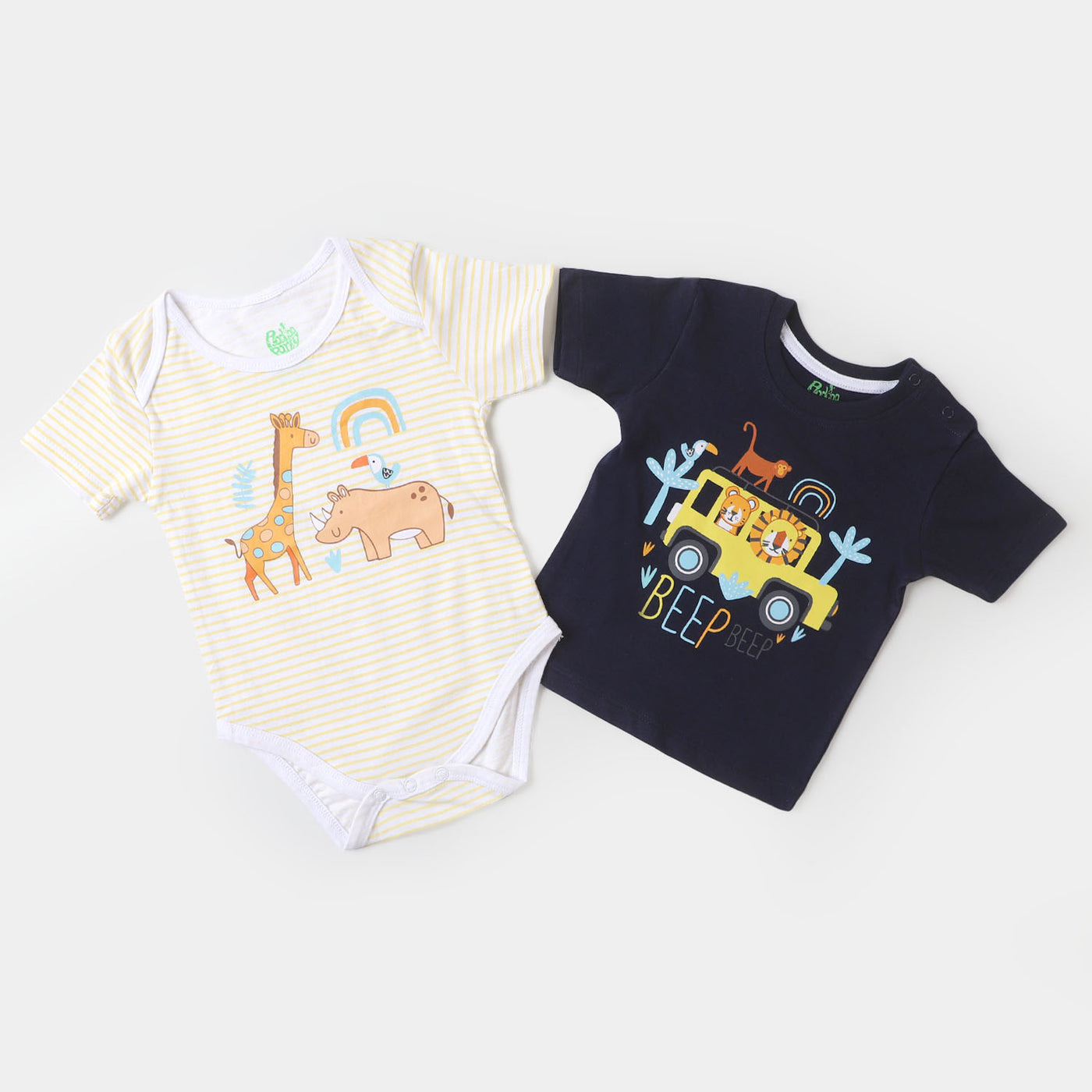 Infant Boys Set 2 Pc Safari & Giraffe - NAVY