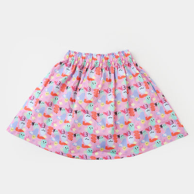 Girls Digital Print Casual Short Skirt - Multi