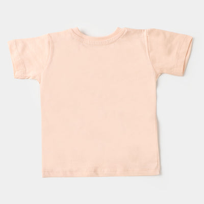 Infant Girls T-Shirt Happy Vibes - Scallop Shell