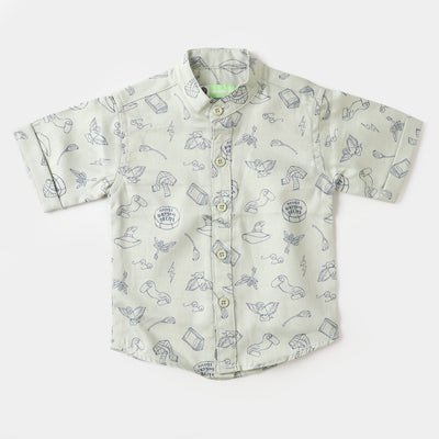 Infant Boys Cotton 2PC Suit - Light Green