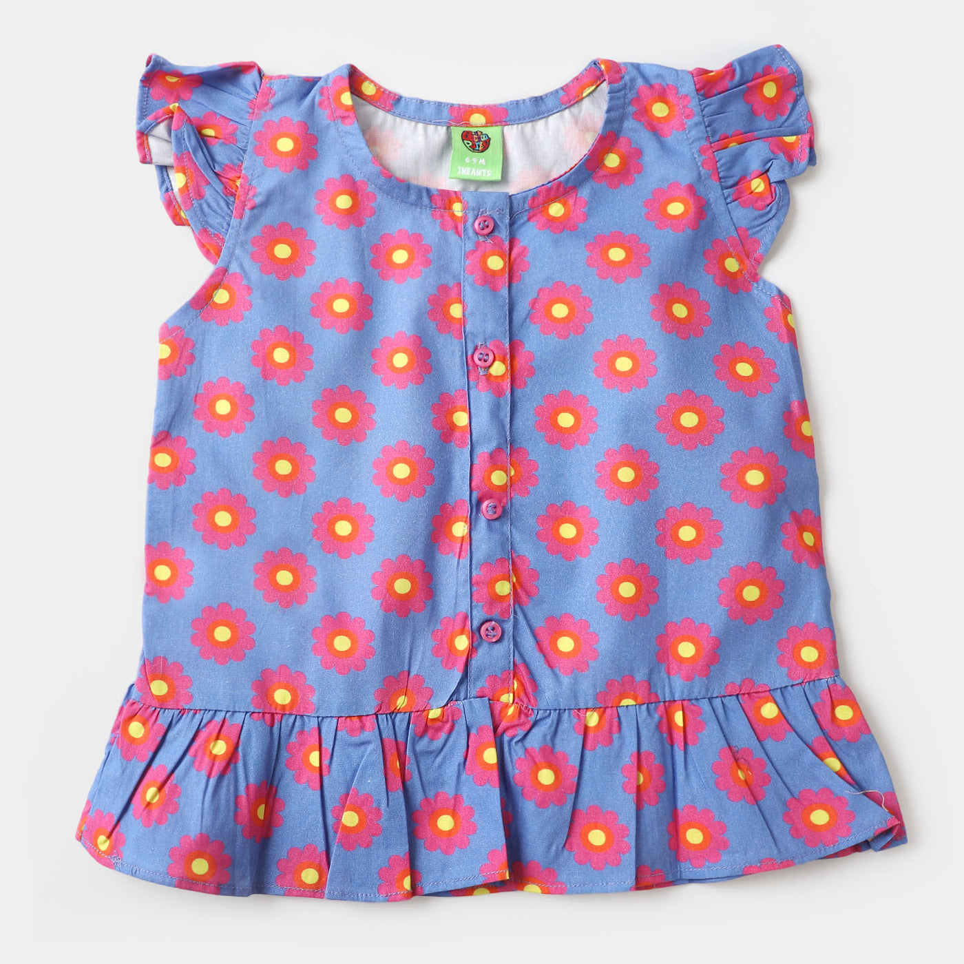 Infant Girls Cotton Casual Top - Blue