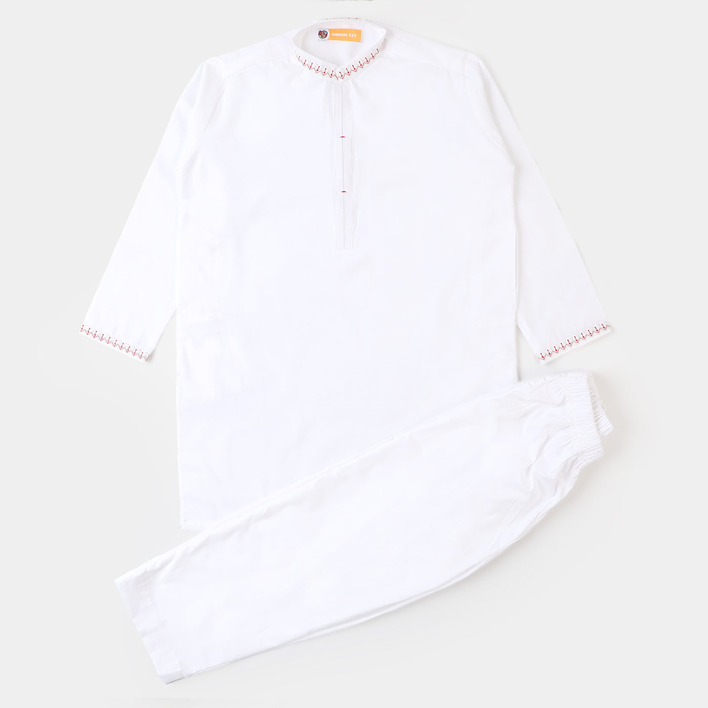 Boys EMBROIDERED Kurta Pajama 708 - White