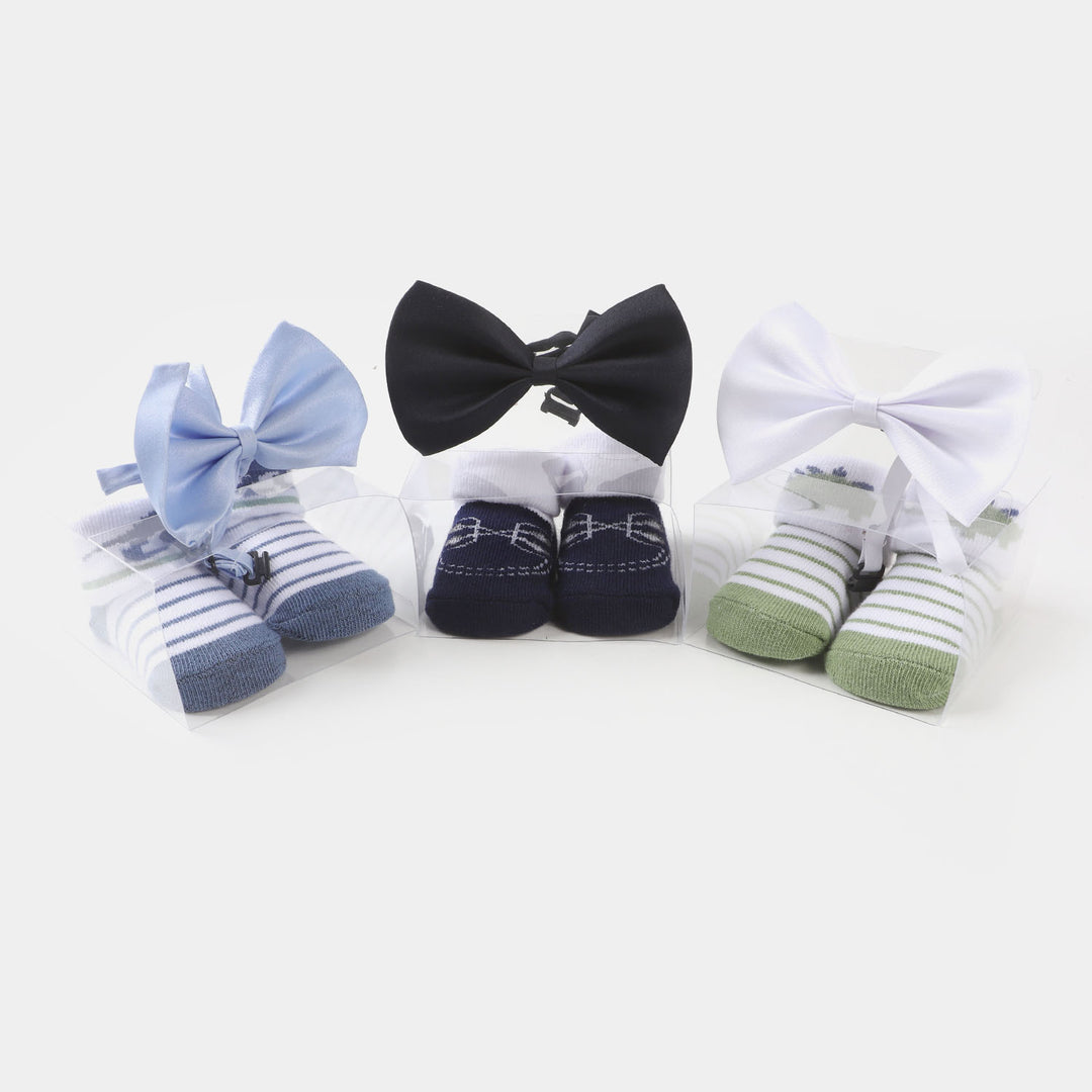 3 Bow Tie & 3 Pair Socks For Infant