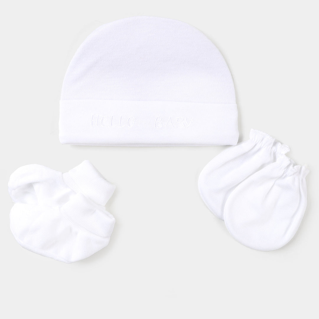 Infant Cap Set | White