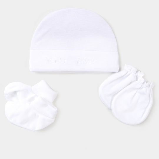 Infant Cap Set | White