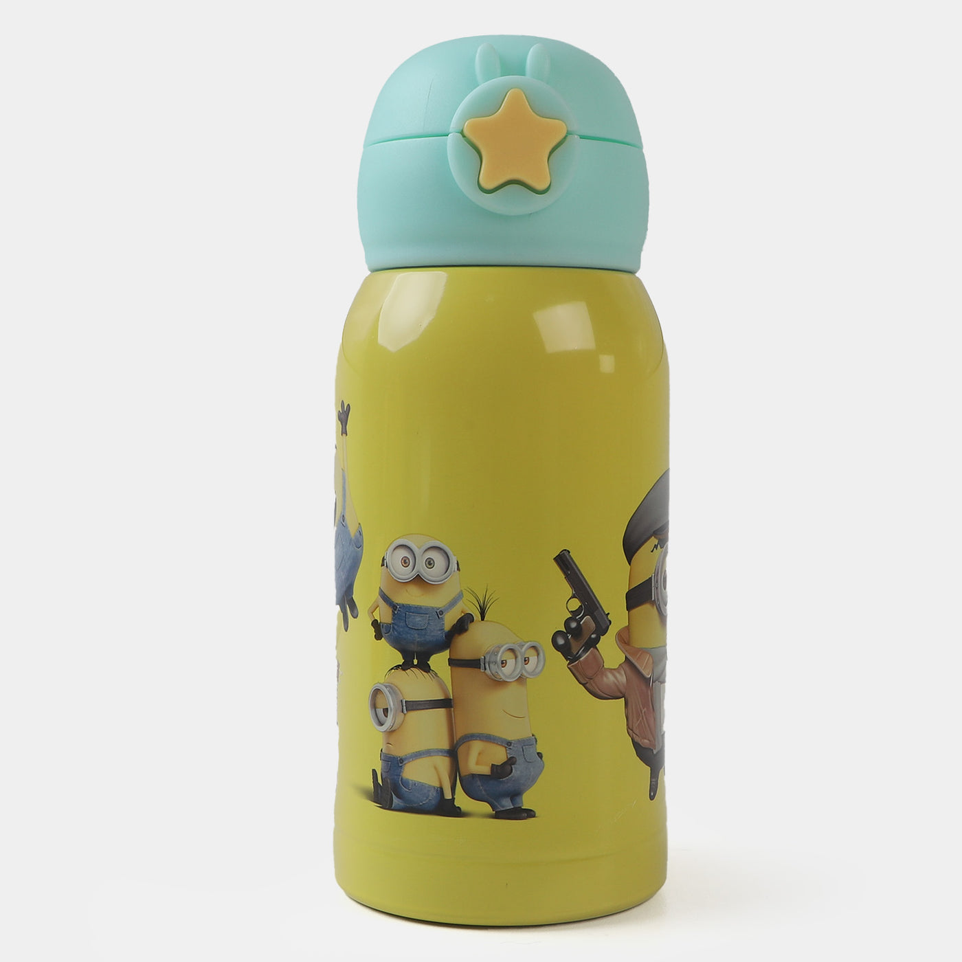 Water Bottle Steel With Cartoon Pouch