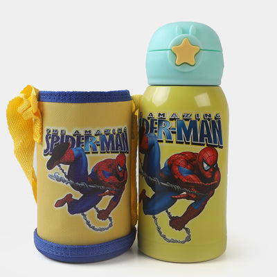 Water Bottle Steel With Cartoon Pouch