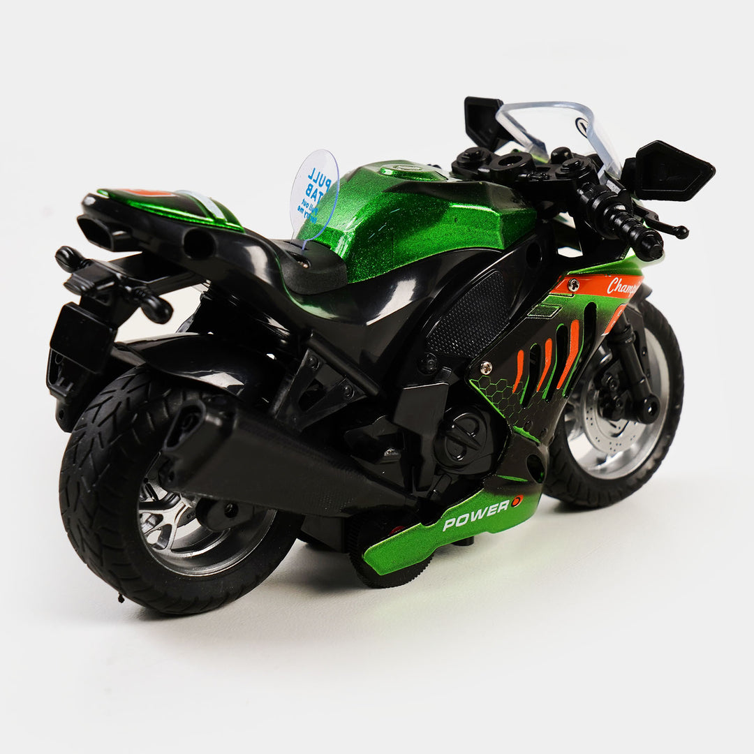 Die Cast Motorcycle With Light & Sound For Kids