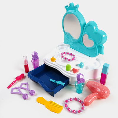 Dressing Table & Jewelry Play Set For Girls