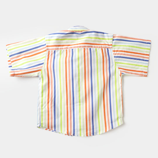 Boys Casual Shirt Color Full Stripes - Multi Color