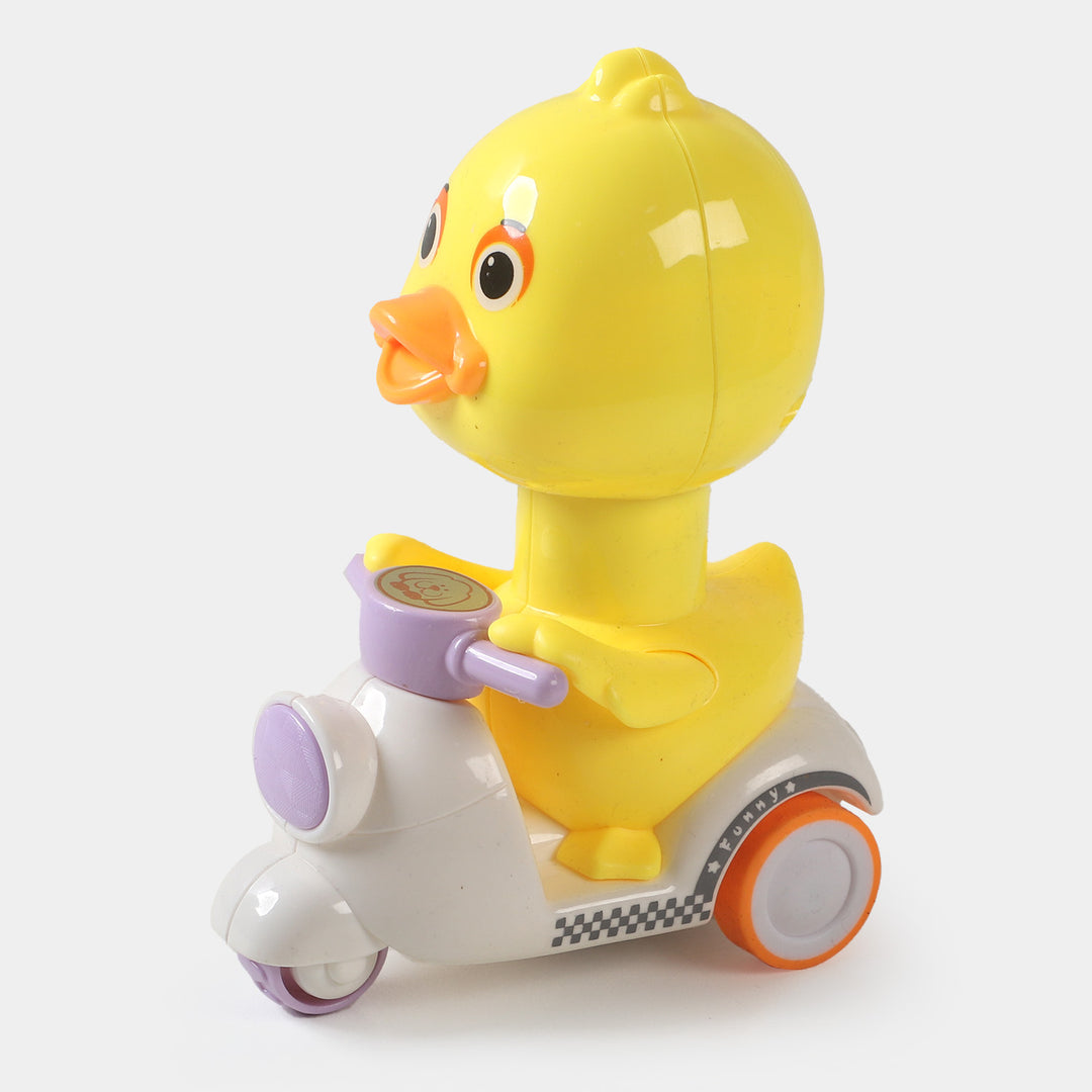 Wind Up Motorcycle Duck Play Toy For Kids