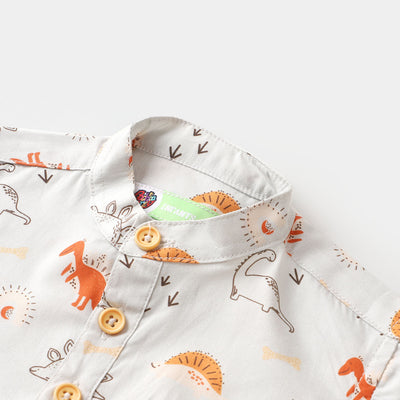 Infant Boys Casual Shirt Dino - Lt.Grey