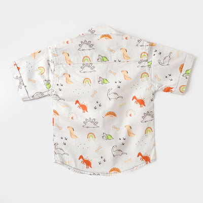 Infant Boys Casual Shirt Dino - Lt.Grey