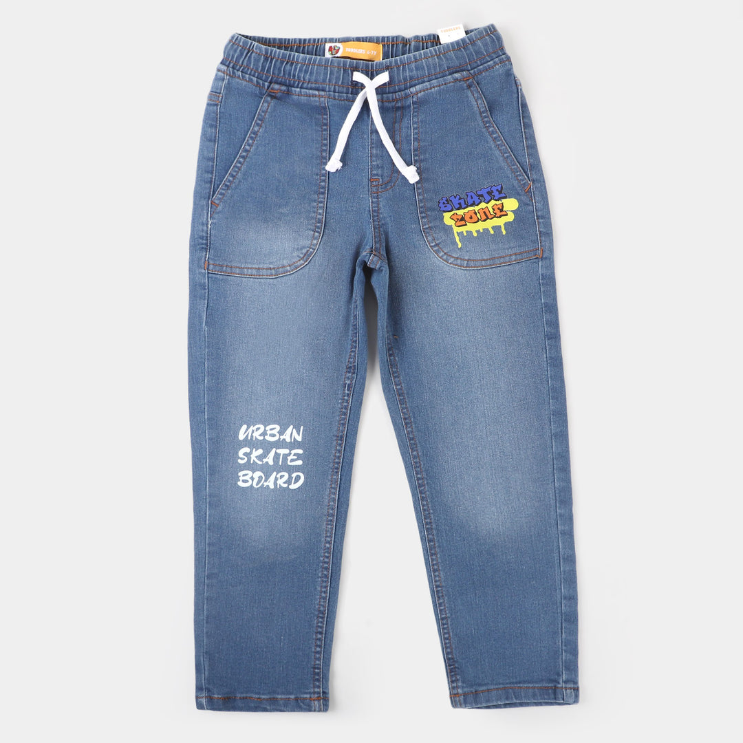 Boys Denim Pant Skate Zone-Mid Blue