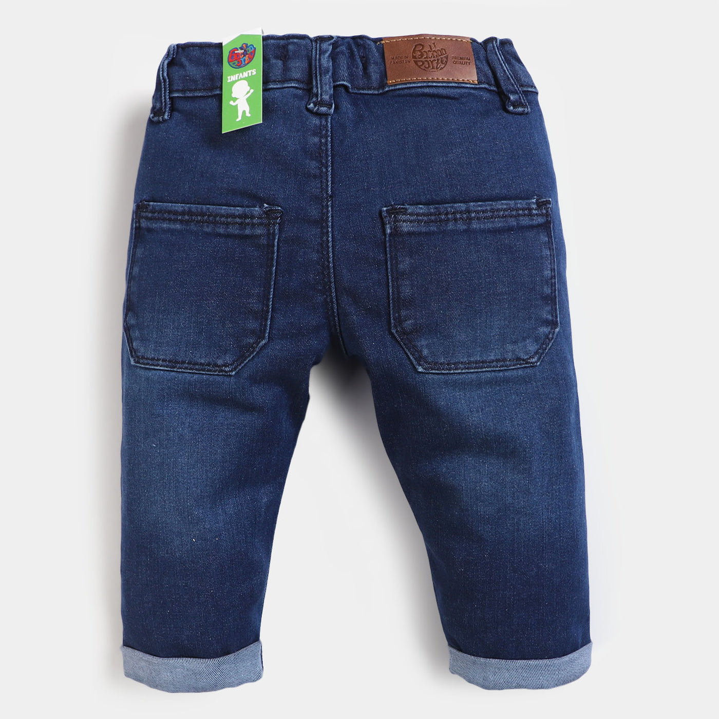 Infant Boys Denim Pant Bear - DARK BLUE