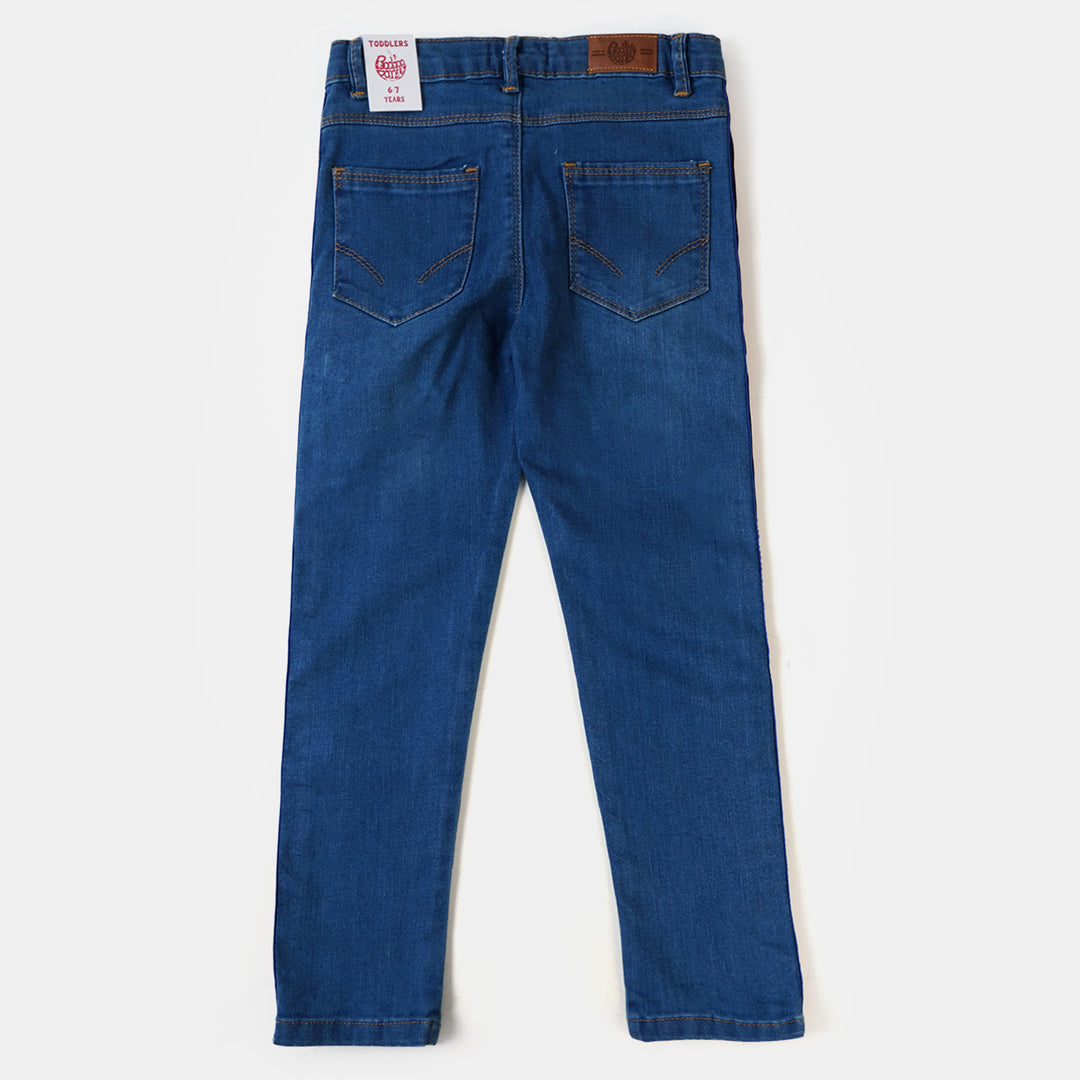 Boys Pant Denim Character Tape - Mid Blue