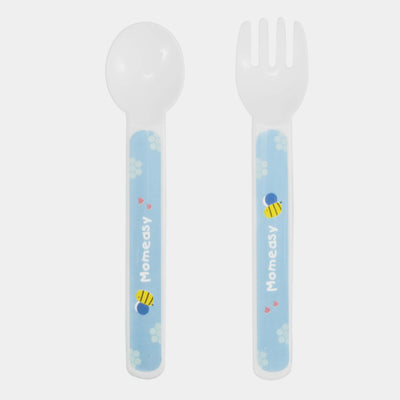 Baby Spoon & Fork Set | Blue