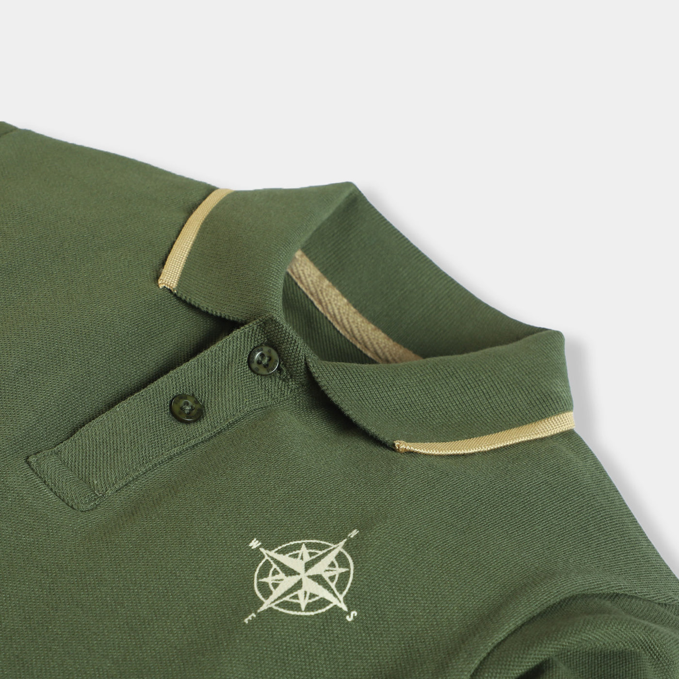 Boys Cotton Polo T-Shirt Navigator - Green