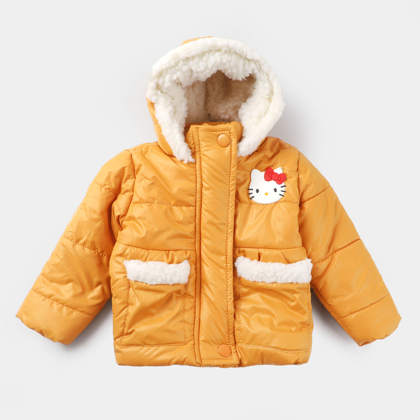 Infant Mix taffeta Girls Quilted Jacket Character - Citrus