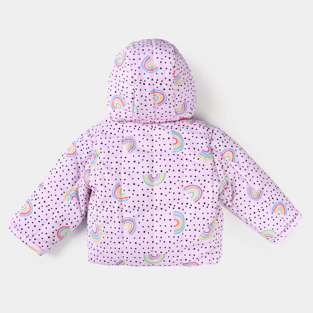 Infant Girls Quilted Jacket Rainbow-Pink