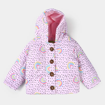 Infant Girls Quilted Jacket Rainbow-Pink