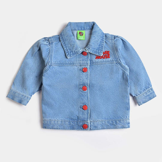 Infant Girls Denim Jacket Character - Mid Blue