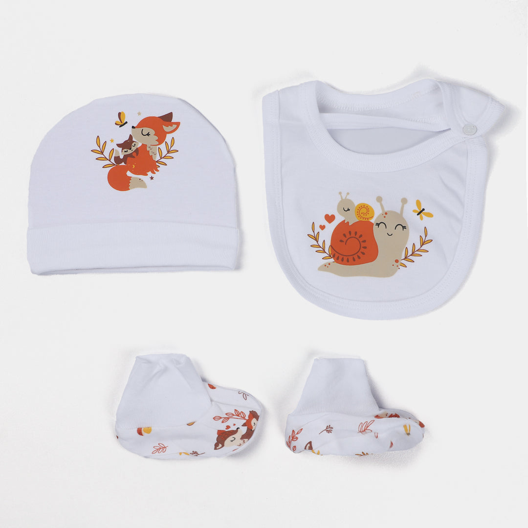 Infant Cotton Set 4Pc Mummy's Girl-B. White