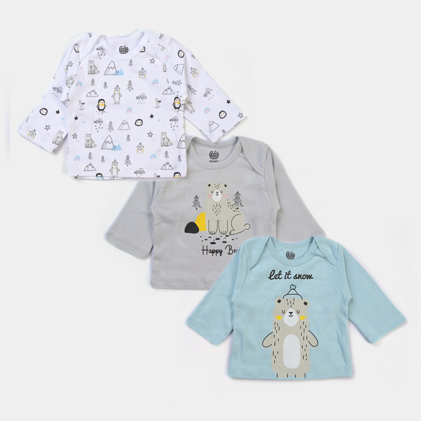 Infant Boys Cotton T-Shirt 3PCs Set Bear