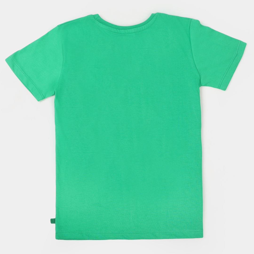 Boys T-Shirt H/S Zindabad Pakistan- Fern Green