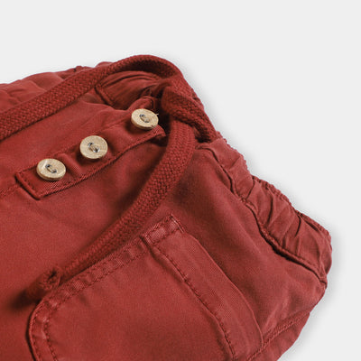 Infant Boys Pant Cotton 2Pockets-Rust