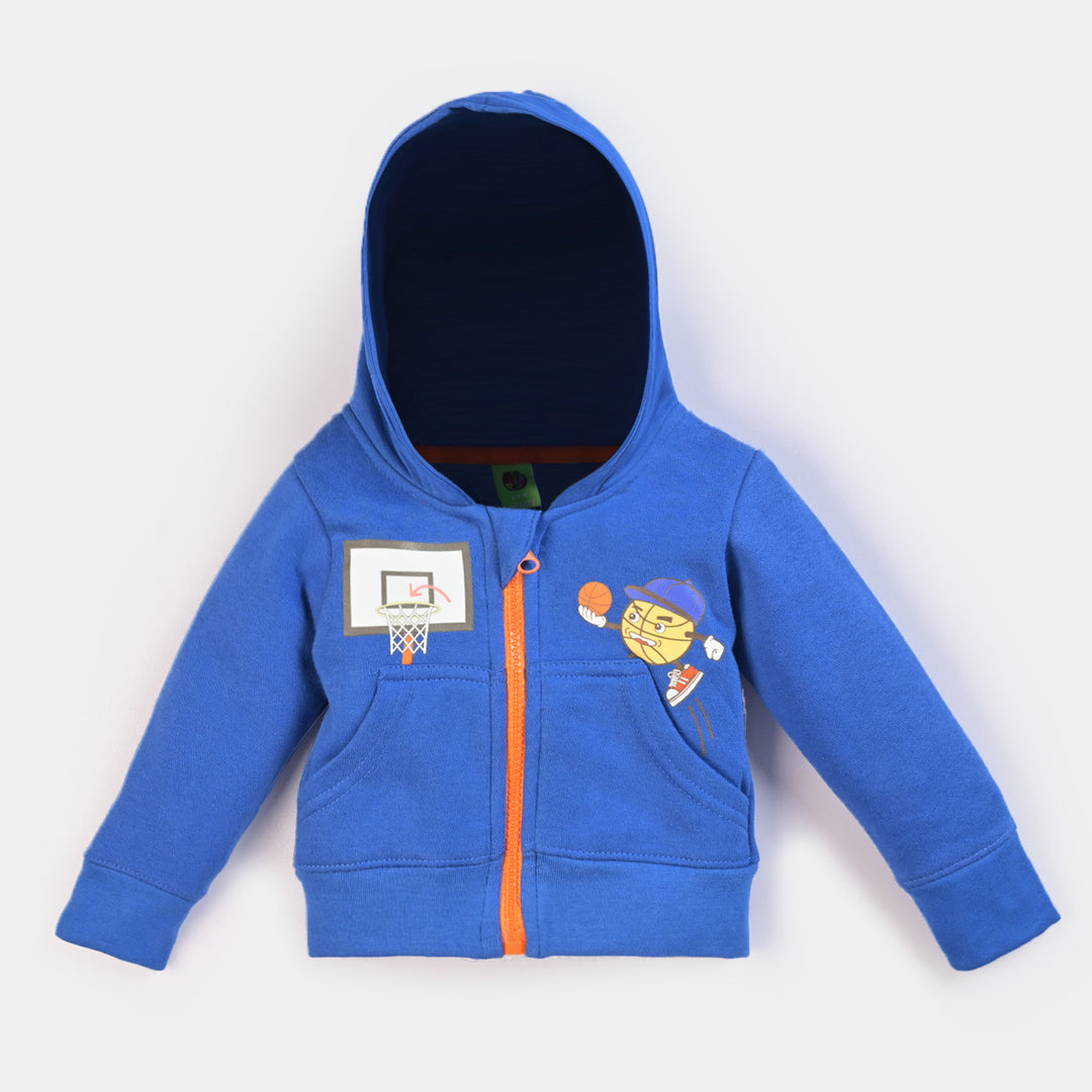 Infant Boys Knitted Jacket Basket Ball-D-Blue