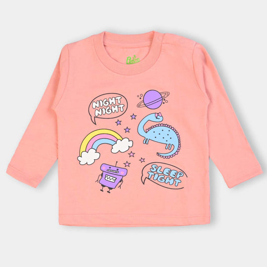 Infant Girls Knitted Night Suit Night Night-Quartz Pin