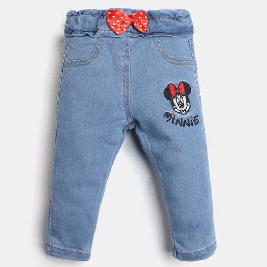 Infant Girls Denim Pant Character EMB-LIGHT BLUE