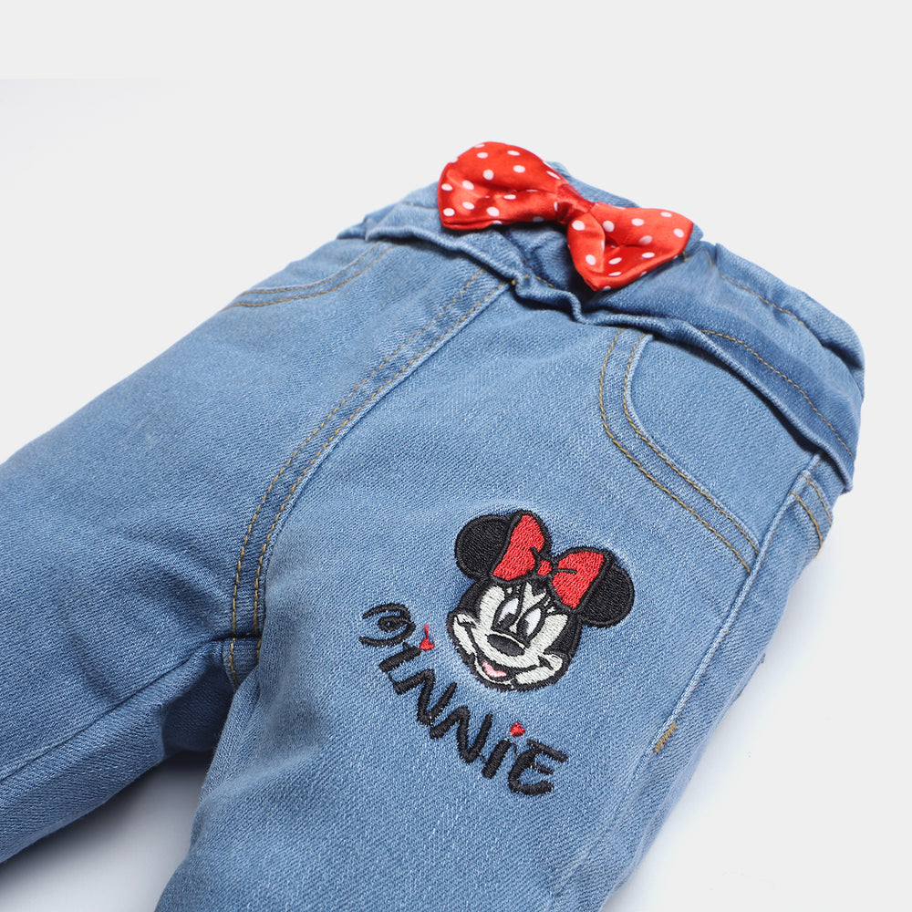 Infant Girls Denim Pant Character EMB-LIGHT BLUE