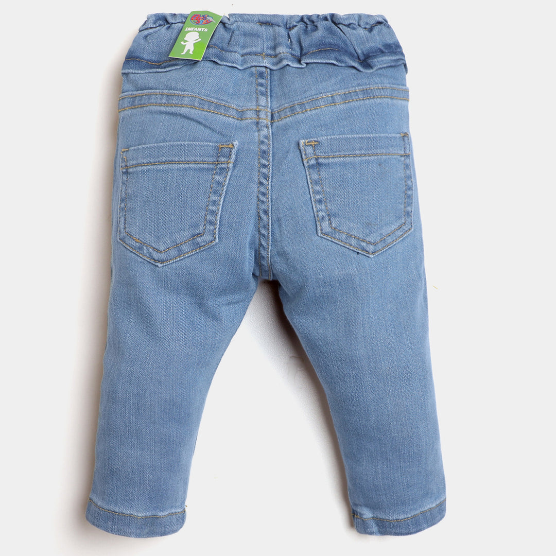 Infant Girls Denim Pant Character EMB-LIGHT BLUE