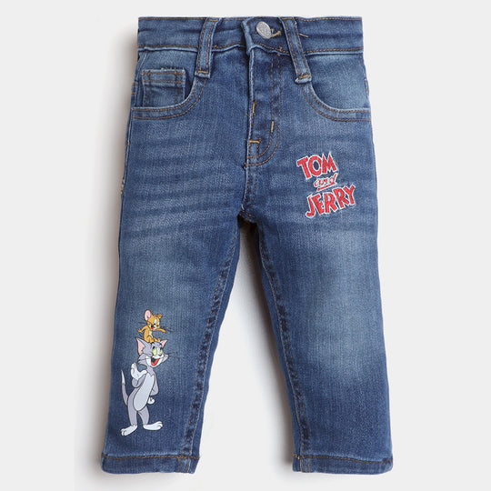 Infant Boys Denim Pant Character - Mid Blue