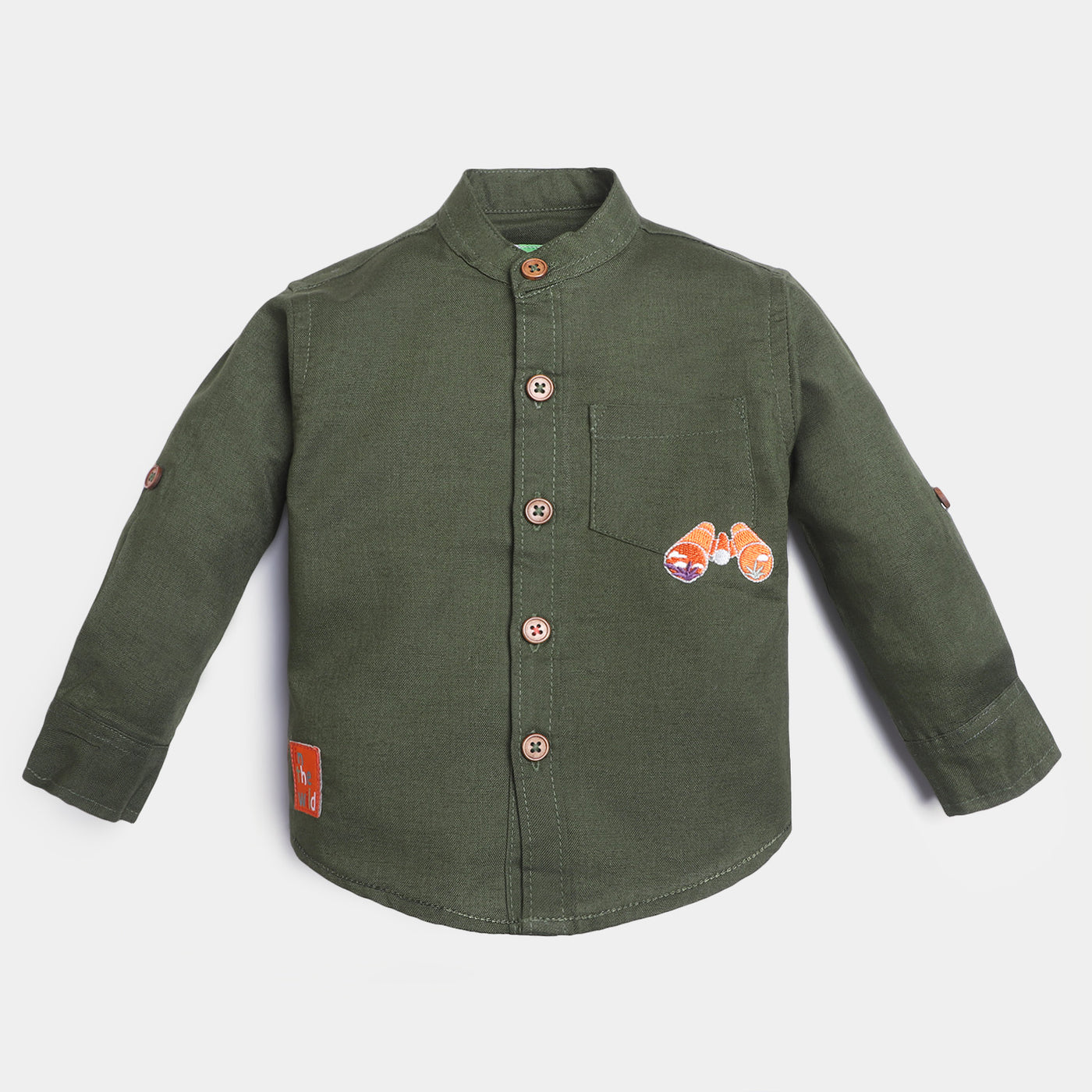 Infant Boys Oxford Shirt In To The Wild - Green