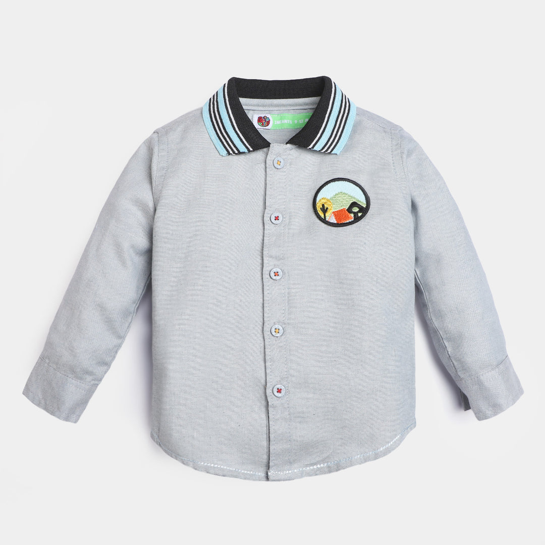 Infant Boys Oxford Shirt Nature - L-GREY