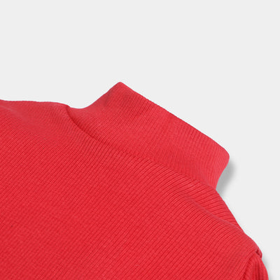 Unisex Infant Turtle Neck-Red