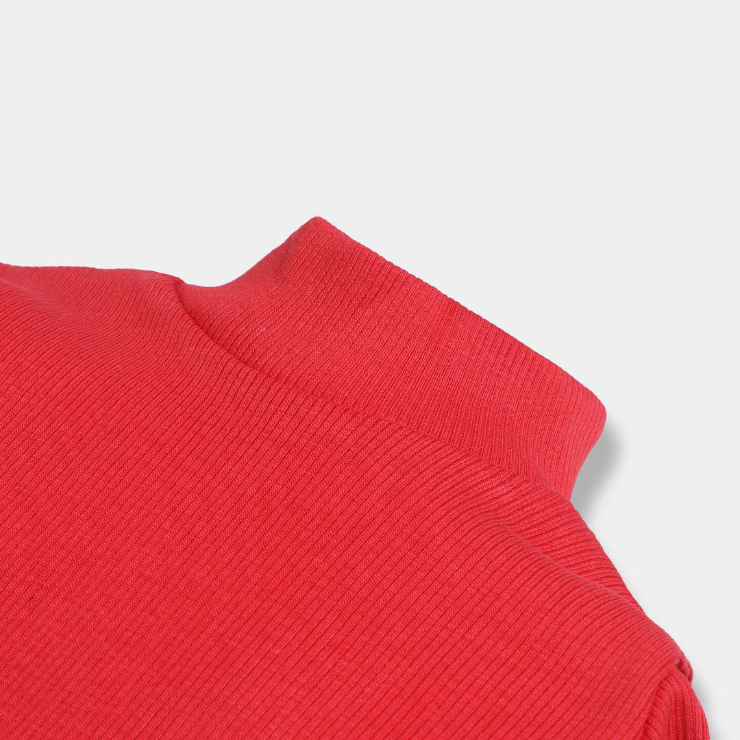 Unisex Kids Turtle Neck-Red