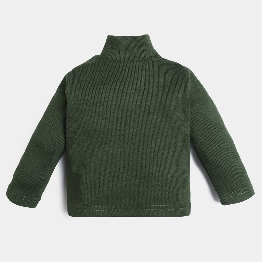 Unisex Infant Turtle Neck-Olive